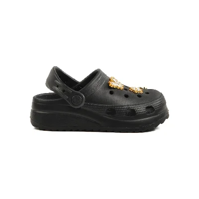 Aspor Siyah Unisex Sabo Çocuk Terlik
