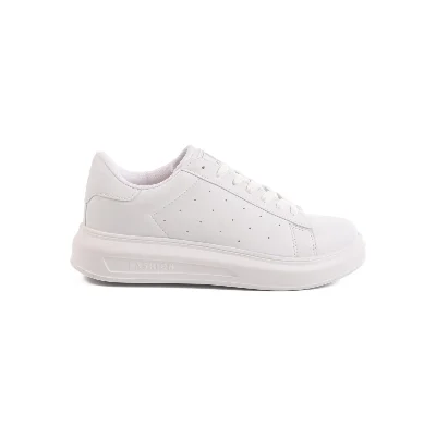 Aspor Beyaz Bağcıklı Kadın Sneaker