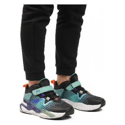 Marcokids Siyah Yeşil Cırtlı Erkek Çocuk Hi Sneaker