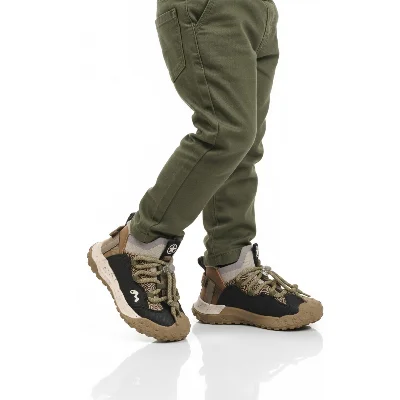 Marcokids Siyah Bağcıklı Erkek Çocuk Hi Sneaker