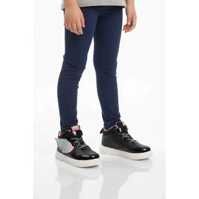 Cool Siyah Cırtlı Kız Çocuk Hi Sneaker