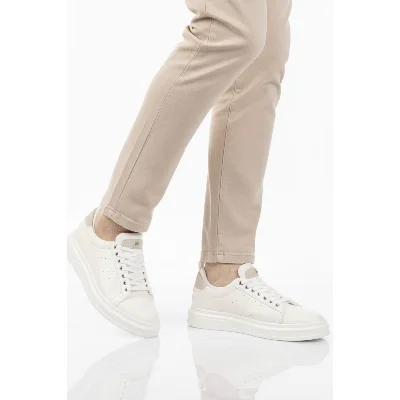 Conteyner Beyaz Bağcıklı Erkek Sneaker