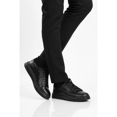 Conteyner Siyah Bağcıklı Erkek Sneaker