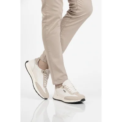 Conteyner Beyaz Bağcıklı Erkek Sneaker