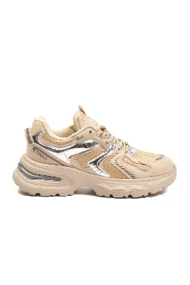 Mc Jamper Bej Bağcıklı Kadın Sneaker
