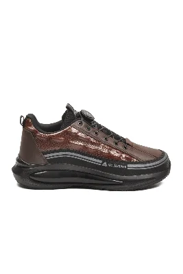 Siyah Kahve Memory Foam Erkek Sneaker