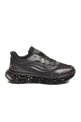 Siyah Memory Foam Bağcıklı Erkek Sneaker