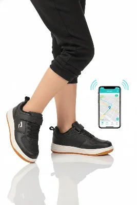 Siyah Gps Takip Özellikli Unisex Çocuk Spor Ayakkabı