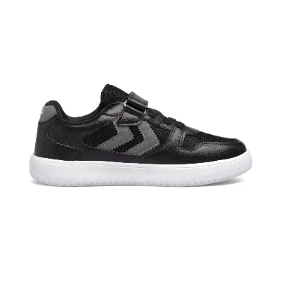 Siyah Cırtlı Fileli Unisex Çocuk Spor Ayakkabı