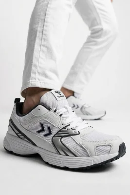 Beyaz Lacivert (Dar Kalıp) Fileli Unisex Spor Ayakkabı