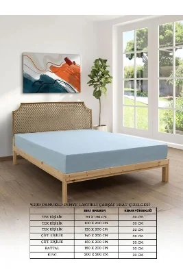 Lastikli Çarşaf %100 Pamuklu Penye Kumaş Tek/çift Kişilik