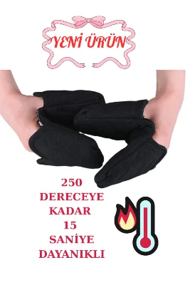 Crab Isı Yalıtımlı Isı Geçirmeyen Kumaş Fırın Tutacağı Tencere Tepsi Tutamaç 2 Adet Silikon değil