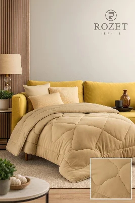 Çift Kişilik Kahverengi (195 X 215) Çift Taraflı Wellsoft Lüx Yorgan