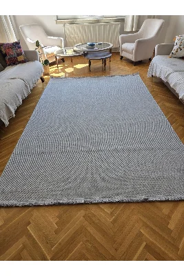 Bordürlü Sisal Gri İskandinav Extra Yumuşak Özel Kesim Kolay Temizlenen Salon Koridor Halısı