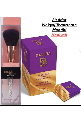 Pro Plus Pudra Ve Allık Fırçası & Micellar Makyaj Temizleme Mendili