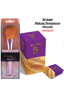 Ultra Büyük Pudra Fırçası & Micellar Makyaj Temizleme Mendili
