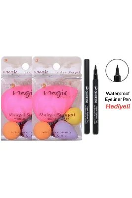 Yumurta Sünger 4'lü x 2 Adet - Waterproof Eyeliner Hediyeli