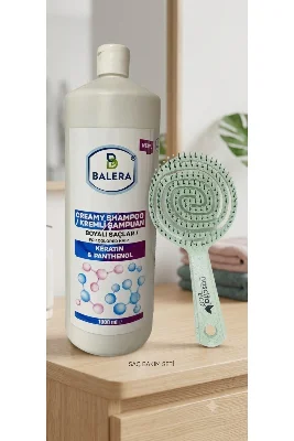 Kremli Şampuan Boyalı Saçlar İçin Keratin&Panthenol Destekli 1000ML Pro Saç Fırçası Hediyeli