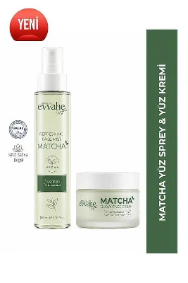 Matcha Ferahlatıcı Yüz Spreyi ve Yüz Kremi Seti