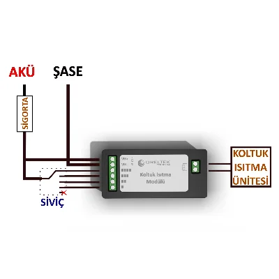 ORELTEK Kademeli Koltuk Isıtma Kontrol Modülü – 12V Araçlar İçin Koltuk Isıtma Yönetimi