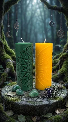 Ay Mum - Ayın Evreleri Soya Dekoratif Mum | Astroloji, Meditasyon ve Spiritüel Ritüel Soya Mum (2'li Set)