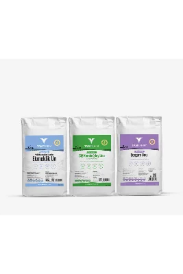 Glutensiz %100 Tam Çiğ Karabuğday Unundan Ekmeklik Un 2 Kg–çiğ Karabuğday Unu 2 Kg–sorgum Unu 2 Kg