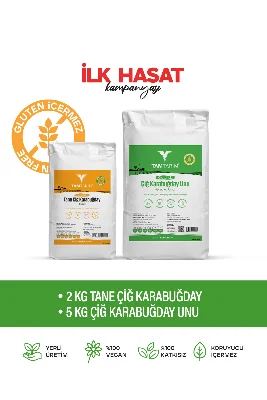 Glutensiz Çiğ Karabuğday Unu 5 Kg – Çiğ Karabuğday Tane 2 Kg