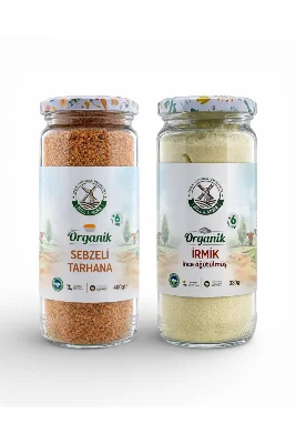 Organik Bebek Tarhanası 400 g + Organik İnce İrmik (Bebek İrmiği) 330 g Seti