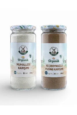 Organik Bebek Muhallebisi Karışımı 300 g + Organik Bebek Pudingi 300 g Seti
