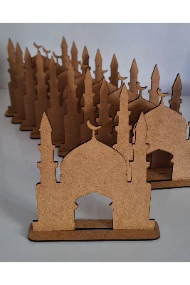 10 Adet Cami Maket Ahşap Boyama Dini Aktivite Okul Kurs Etkinlik Seti