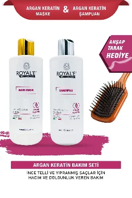 Argan Keratin Maske ve Şampuan-500ml -Tarak Hediyeli