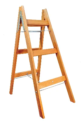 A Tipi Ahşap Merdiven 3+3 Basamaklı