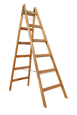 A Tipi Ahşap Merdiven 6+6 Basamaklı