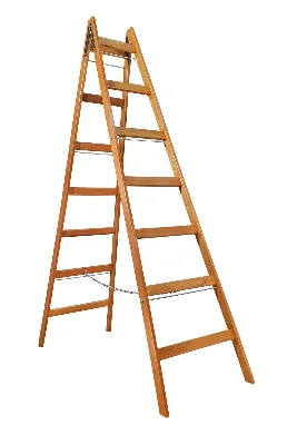 A Tipi Ahşap Merdiven 7+7 Basamaklı