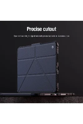 NİLLKİN Apple iPad Pro 11 M4 2024 Yatay ve Dikey Standlı Darbe Dayanıklı Tablet Kılıfı