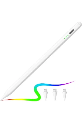 Ipad 9. Nesil 10.2 Uyumlu Sensitivity Stylus Kapasitif Tasarım Çizim Tablet Kalemi(3 Ad YEDEK UÇ)