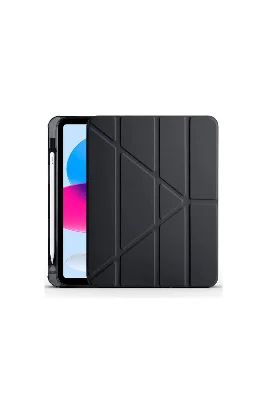 Apple iPad 2022 10.9 (10.nesil) Kılıf Kalemlikli Standlı Sağlam Tablet Kılıfı