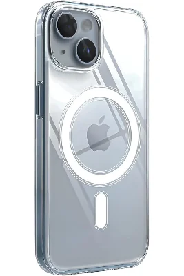Apple uyumlu iPhone 13 / 14 Magsafe Şarj Özellikli Şeffaf Sert PC SARARMAZ Telefon Kılıfı