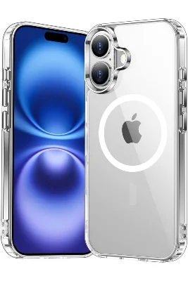 Apple iPhone 16 uyumlu Magsafe Şarj Özellikli Şeffaf Sert PC SARARMAZ Telefon Kılıfı