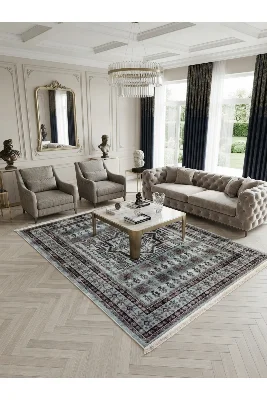 Klasik Desen Lateks Taban Salon Antre Halı