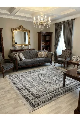 Klasik Desen Lateks Taban Salon Antre Halı