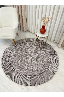 VİZONKAHVE Jüt Sisal Görünüm Kaymaz Taban Yolluk Halı
