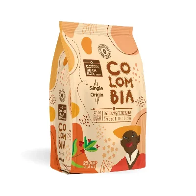 CoffeeBeanBox Colombia Single Origin Öğütülmüş Filtre Kahve 250 gr (Cold Brew İçin Öğütülmüş)