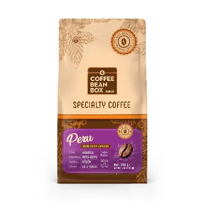 CoffeeBeanBox Peru Single Origin Espresso Çekirdek Kahve 250 gr (Espresso İçin Öğütülmüş)