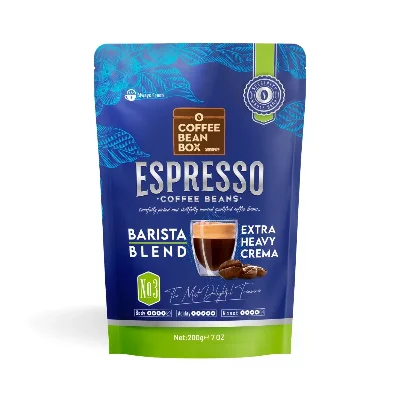 CoffeeBeanBox Barista Blend Espresso Çekirdek Kahve 200 g – Extra Crema (Moka Pot İçin Öğütülmüş)