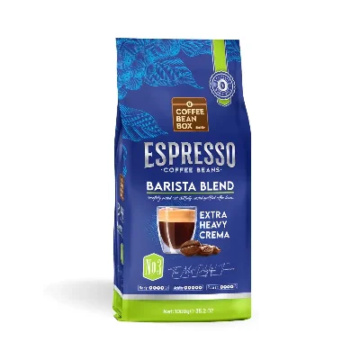 CoffeeBeanBox Barista Blend Espresso Çekirdek Kahve 1 Kg – Extra Crema (Moka Pot İçin Öğütülmüş)