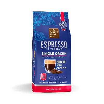 CoffeeBeanBox Colombia Single Origin Espresso Çekirdek Kahve 1 Kg (Moka Pot İçin Öğütülmüş)