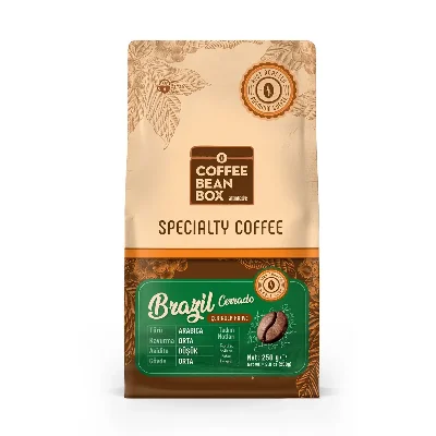 CoffeeBeanBox Brezilya Cerrado Kavrulmuş Çekirdek Kahve 250 gr (Cold Brew İçin Öğütülmüş)