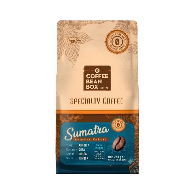 CoffeeBeanBox Endonezya Sumatra Mandheling G1 Kavrulmuş Çekirdek Kahve 250 g (French Press İçin Öğütülmüş)