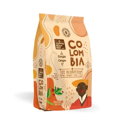 CoffeeBeanBox Colombia Single Origin Öğütülmüş Filtre Kahve 1000 gr (Cold Brew İçin Öğütülmüş)